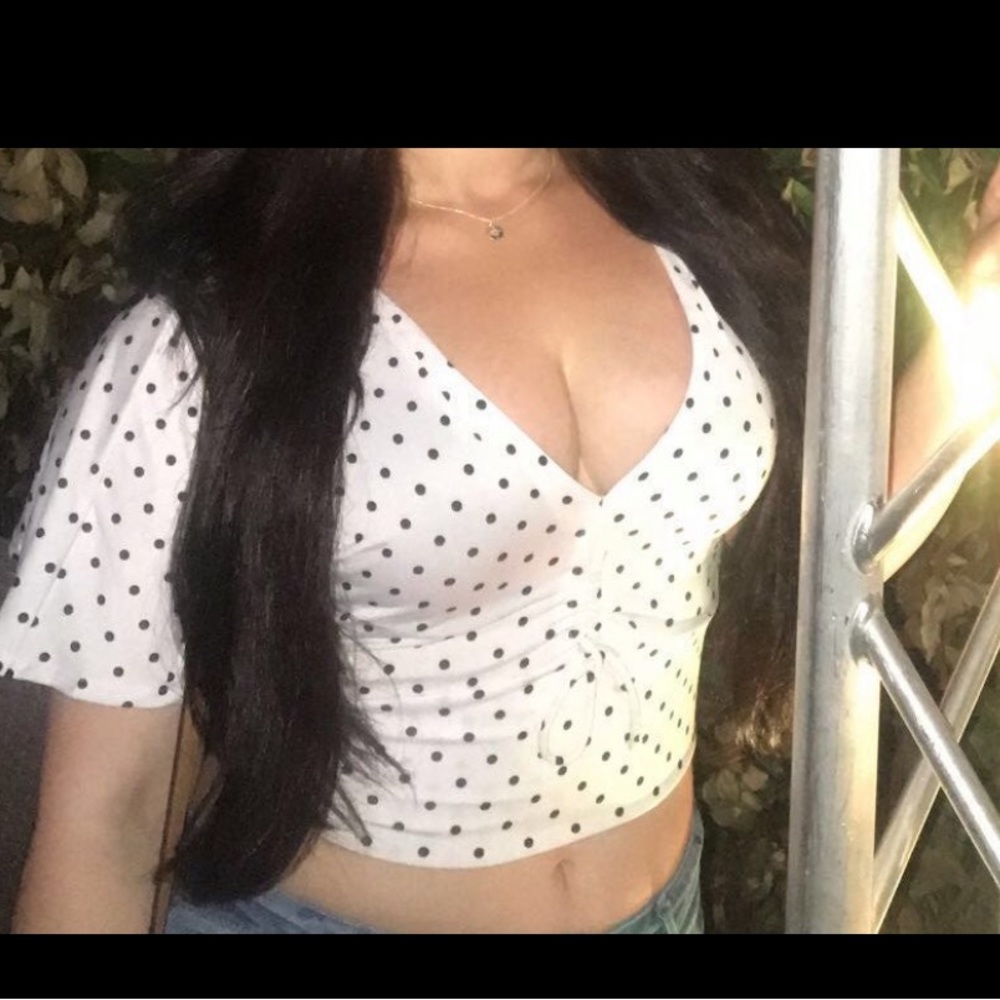 Polka dot crop top